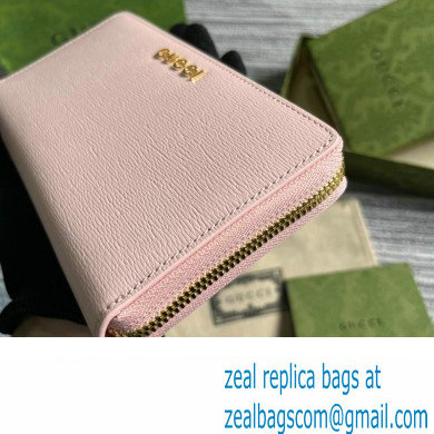 Gucci Zip around wallet with Gucci script 772642 leather Light Pink 2024 - Click Image to Close