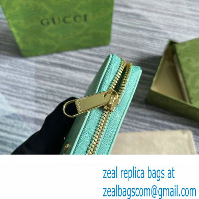 Gucci Zip around wallet with Gucci script 772642 leather Pale Green 2024 - Click Image to Close