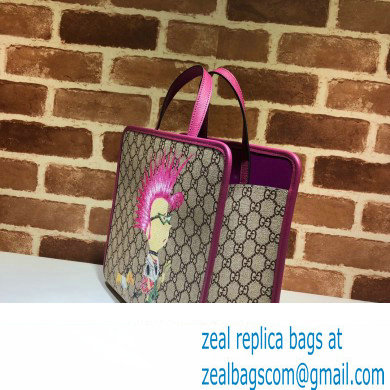 Gucci print tote bag 605614 GG Supreme canvas 01 - Click Image to Close