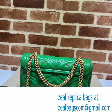 Gucci x Adidas GG Marmont Small shoulder bag 443497 Leather Green - Click Image to Close
