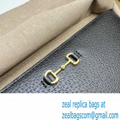 Gucci zip-around wallet with Horsebit 700484 in Black leather