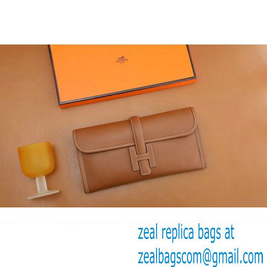 Hermes Jige Elan 29 Swift Clutch Bag golden brown handmade(original quality) - Click Image to Close