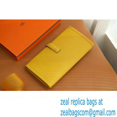 Hermes Jige Elan 29 epsom leather Clutch Bag jaune ambre handmade(original quality) - Click Image to Close