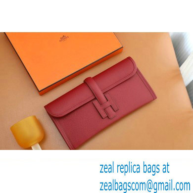 Hermes Jige Elan 29 epsom leather Clutch Bag rouge grenade handmade(original quality) - Click Image to Close