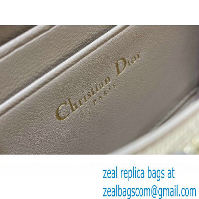 Lady Dior Voyageur Small Coin Purse in Beige Cannage Lambskin 2024 - Click Image to Close