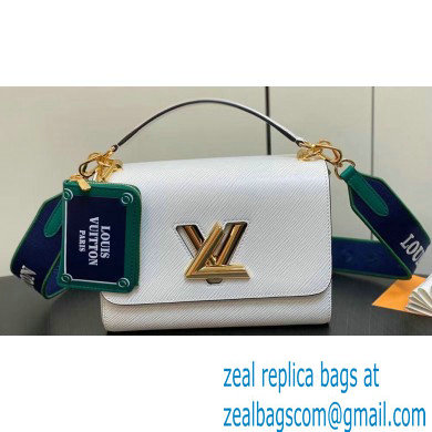 Louis Vuitton Calfskin Twist MM Bag M23514 White 2023 - Click Image to Close