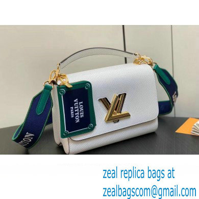 Louis Vuitton Calfskin Twist MM Bag M23514 White 2023 - Click Image to Close