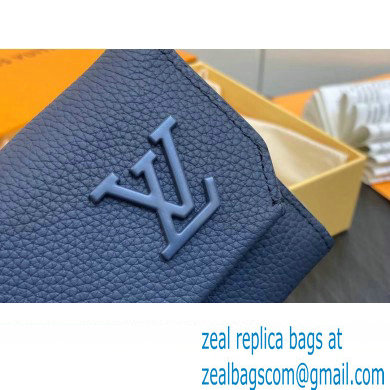 Louis Vuitton Cowhide leather Aerogram Slender Pilot Wallet Dark Blue 2024 - Click Image to Close