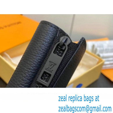 Louis Vuitton Cowhide leather Aerogram Slender Pilot Wallet M81740 Black 2024