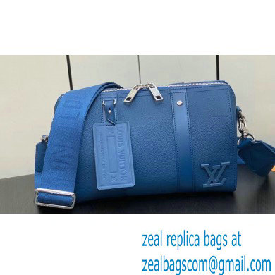 Louis Vuitton Cowhide leather City Keepall Bag M22486 Bright Blue 2023 - Click Image to Close