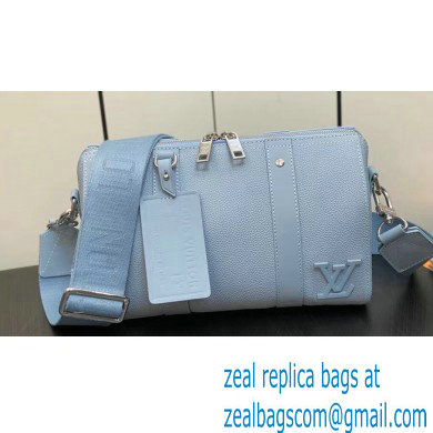 Louis Vuitton Cowhide leather City Keepall Bag M23725 Cloud Blue 2023 - Click Image to Close