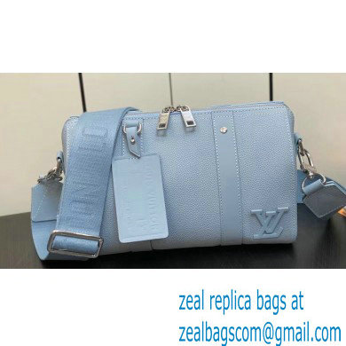 Louis Vuitton Cowhide leather City Keepall Bag M23725 Cloud Blue 2023