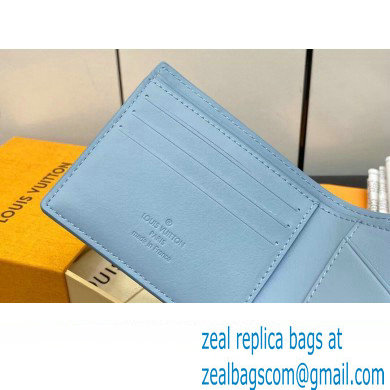 Louis Vuitton Cowhide leather Multiple Wallet M82808 Cloud Blue 2023 - Click Image to Close