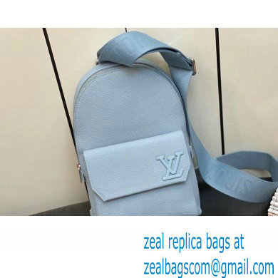 Louis Vuitton Cowhide leather Pilot Slingbag Baby Blue 2023