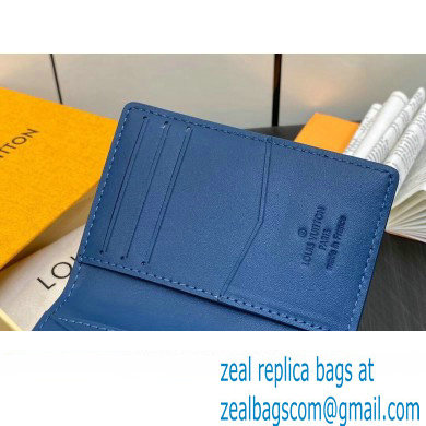 Louis Vuitton Cowhide leather Pocket Organizer Wallet M82806 Atlantic Blue 2023