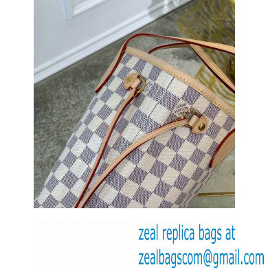 Louis Vuitton Damier Azur Canvas Neverfull PM Bag N41362 Beige 2023