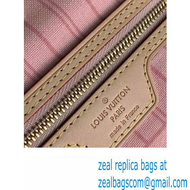 Louis Vuitton Damier Azur Canvas Neverfull PM Bag N41362 Pink 2023 - Click Image to Close
