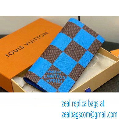 Louis Vuitton Damier Pop Canvas Brazza Wallet N40541 Blue 2024