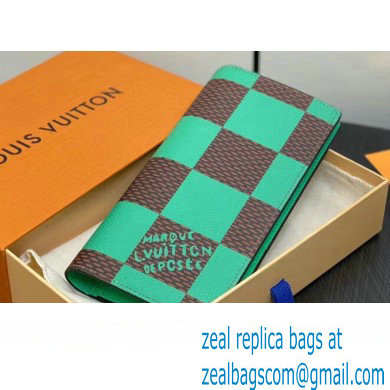Louis Vuitton Damier Pop Canvas Brazza Wallet N40541 Green 2024