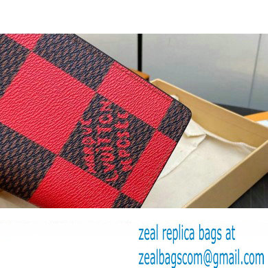 Louis Vuitton Damier Pop Canvas Brazza Wallet N40541 Red 2024 - Click Image to Close