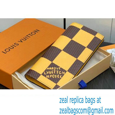 Louis Vuitton Damier Pop Canvas Brazza Wallet N40541 Yellow 2024 - Click Image to Close