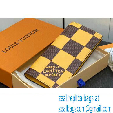 Louis Vuitton Damier Pop Canvas Brazza Wallet N40541 Yellow 2024