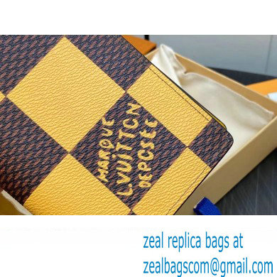 Louis Vuitton Damier Pop Canvas Brazza Wallet N40541 Yellow 2024