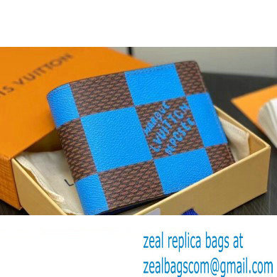 Louis Vuitton Damier Pop Canvas Multiple Wallet N40542 Blue 2024