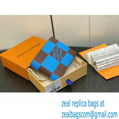 Louis Vuitton Damier Pop Canvas Multiple Wallet N40542 Blue 2024 - Click Image to Close