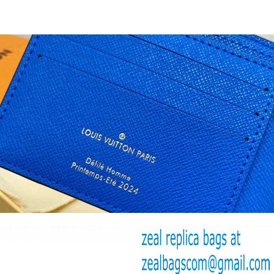 Louis Vuitton Damier Pop Canvas Multiple Wallet N40542 Blue 2024