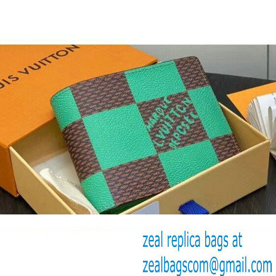 Louis Vuitton Damier Pop Canvas Multiple Wallet N40542 Green 2024 - Click Image to Close
