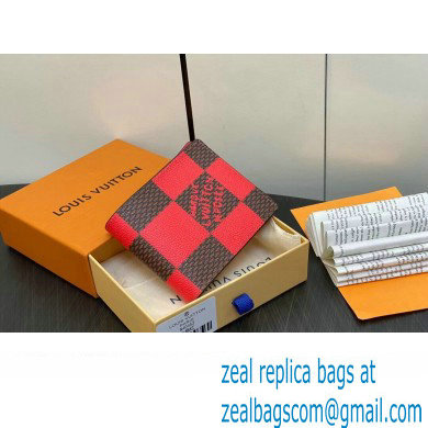 Louis Vuitton Damier Pop Canvas Multiple Wallet N40542 Red 2024 - Click Image to Close