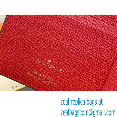 Louis Vuitton Damier Pop Canvas Multiple Wallet N40542 Red 2024