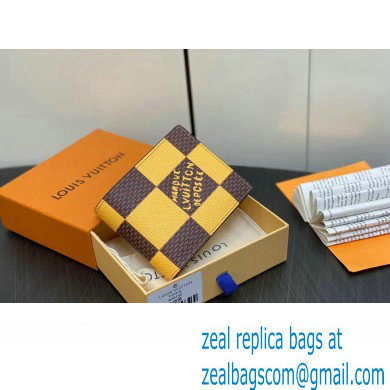 Louis Vuitton Damier Pop Canvas Multiple Wallet N40542 Yellow 2024 - Click Image to Close