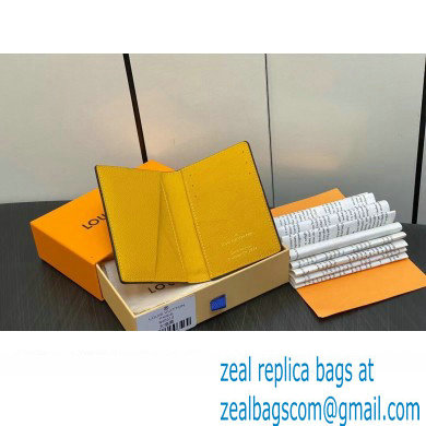 Louis Vuitton Damier Pop Canvas Pocket Organizer Wallet N40596 Yellow 2024