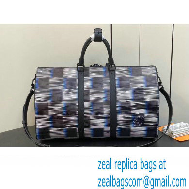 Louis Vuitton Damier Rush Epi XL Leather Keepall Bandouliere 50 Bag M23771 Blue Moon 2024