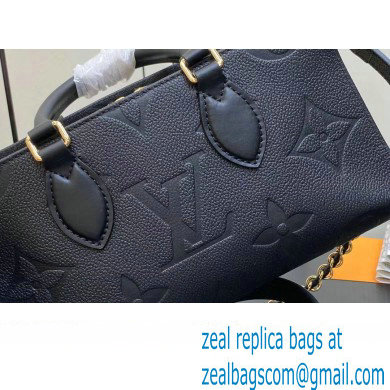 Louis Vuitton Embossed grained cowhide leather OnTheGo East West Bag M23640 Black 2023 - Click Image to Close