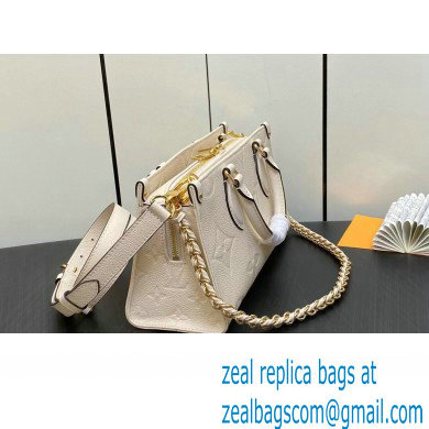 Louis Vuitton Embossed grained cowhide leather OnTheGo East West Bag M23698 Cream 2023