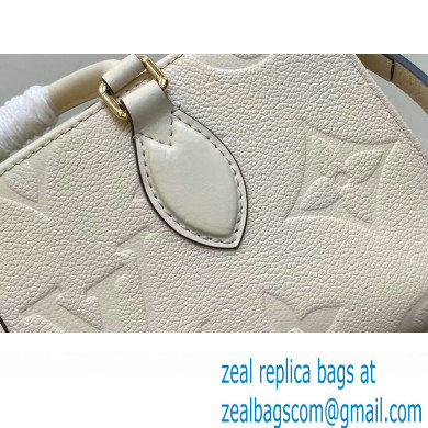 Louis Vuitton Embossed grained cowhide leather OnTheGo East West Bag M23698 Cream 2023