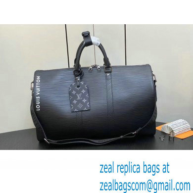 Louis Vuitton Epi XL grained leather Keepall Bandouliere 50 Bag M23721 Black 2023
