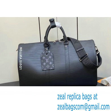 Louis Vuitton Epi XL grained leather Keepall Bandouliere 50 Bag M23721 Black 2023