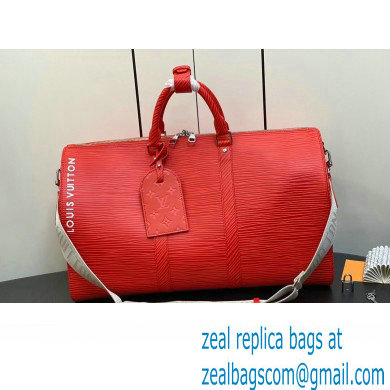 Louis Vuitton Epi XL grained leather Keepall Bandouliere 50 Bag M23721 Red 2023