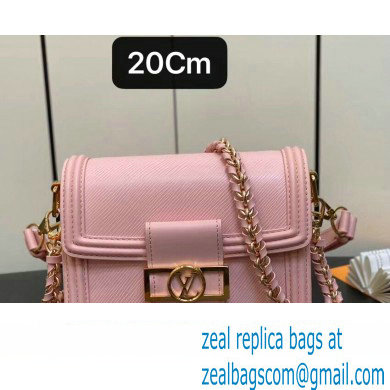 Louis Vuitton Epi grained cowhide leather Mini Dauphine Bag M23558 Pink 2023 - Click Image to Close