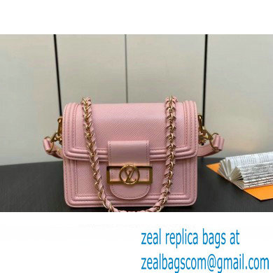 Louis Vuitton Epi grained cowhide leather Mini Dauphine Bag M23558 Pink 2023 - Click Image to Close