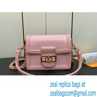 Louis Vuitton Epi grained cowhide leather Mini Dauphine Bag M23558 Pink 2023 - Click Image to Close