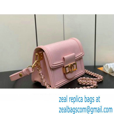 Louis Vuitton Epi grained cowhide leather Mini Dauphine Bag M23558 Pink 2023 - Click Image to Close