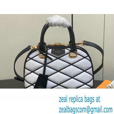 Louis Vuitton Lamb leather Alma BB Bag M23761 Black/White 2024