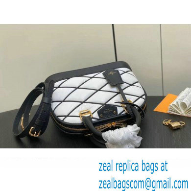 Louis Vuitton Lamb leather Alma BB Bag M23761 Black/White 2024 - Click Image to Close