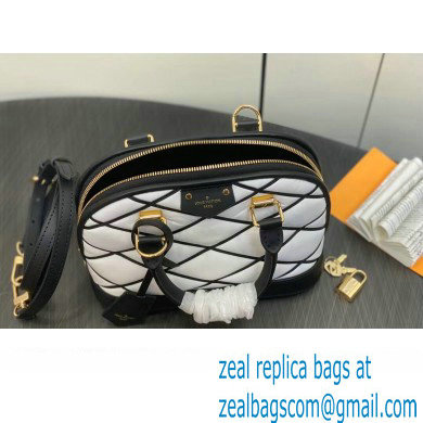 Louis Vuitton Lamb leather Alma BB Bag M23761 Black/White 2024 - Click Image to Close