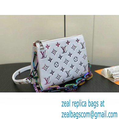 Louis Vuitton Lambskin Coussin BB Bag M23617 LV Ski Gray 2024